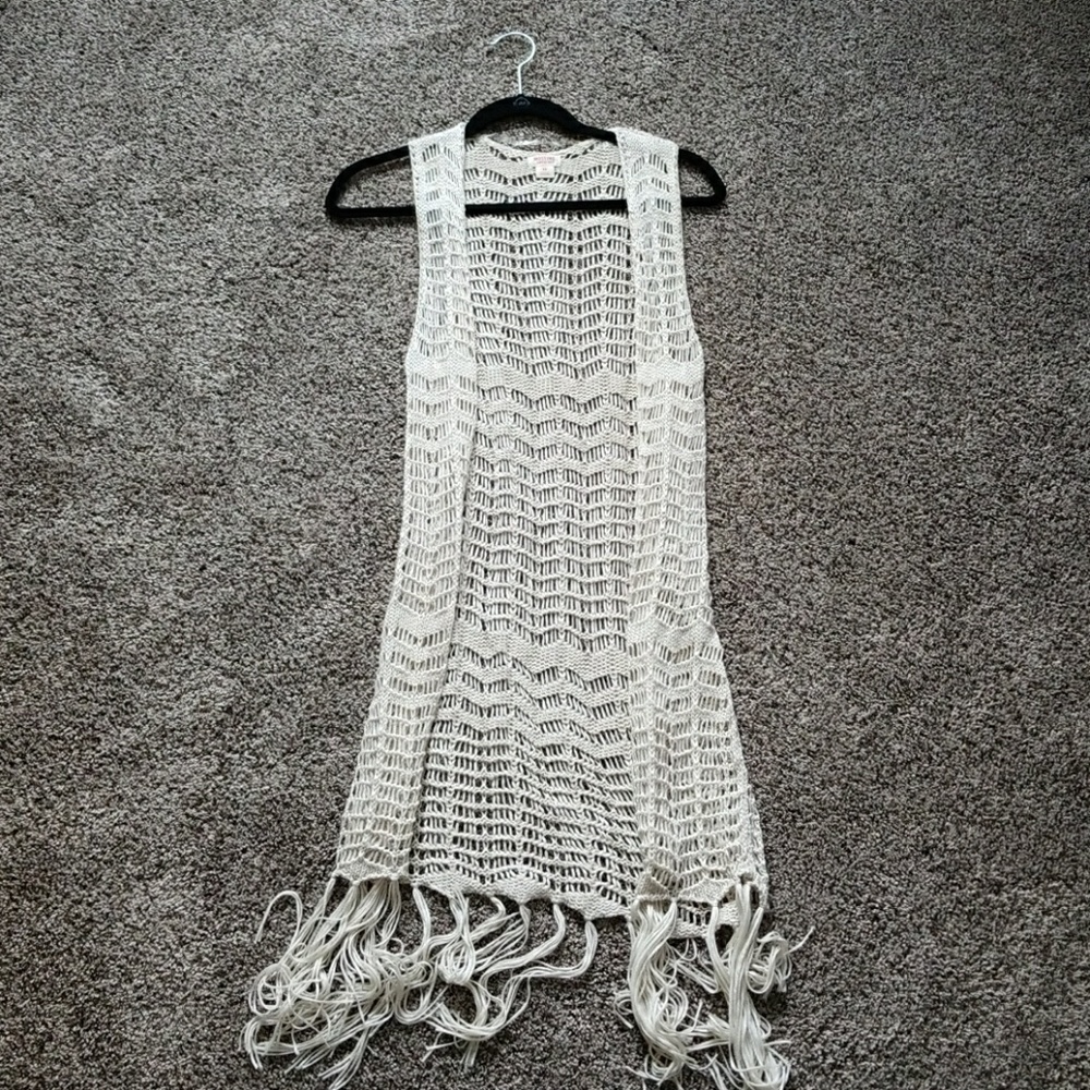🌿Crochet Sleeveless Cardigan.